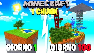 SOPRAVVIVO 100 giorni su un SOLO CHUNK di MINECRAFT