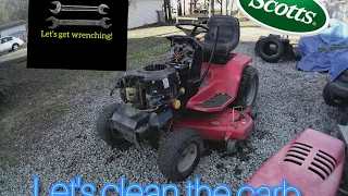 Episode 2 cleaning the carb on the Scotts by John Deere 23hp 48 deck