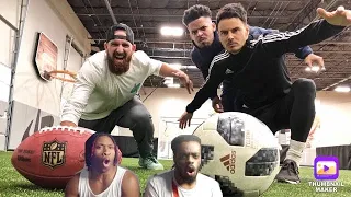 Football vs Soccer Trick Shots | Dude Perfect!