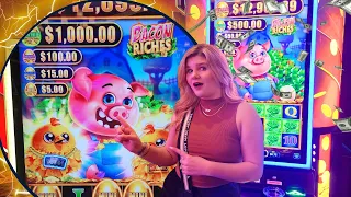I Found the NEW Bacon Riches Slot Machine in Las Vegas!! 🐷💰