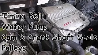 Toyota Sienna V6 3MZ-FE Timing Belt, Water Pump, Seals, & Pulleys Replacement