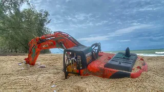 Story Line : Salvaging An Abandoned HITACHI Excavator In Beach (WILL IT START?) Remasted