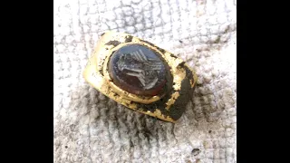 Metal Detecting ROMAN GOLD FEDE RING and Silvers