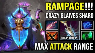 Crazy Glaives Attack 86 Perma INT Carry Mid Silencer Shard + Rampage with Max ATK Range Dota 2