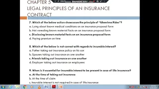 Q&A Chapt 5. Legal Principle of an Insurance Contract