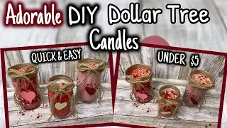 ADORABLE DIY Dollar Tree CANDLES | QUICK & EASY UNDER $5