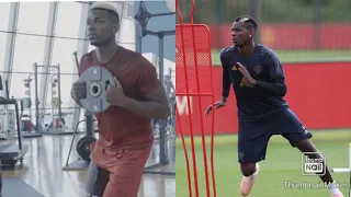 PAUL POGBA TRAINING IN THE GYM