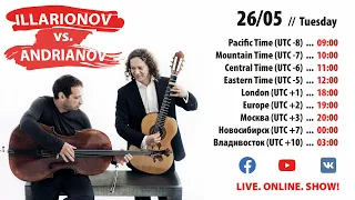 Dimitri Illarionov vs. Boris Andrianov – Guitar & Cello – online concert (pt. 1)