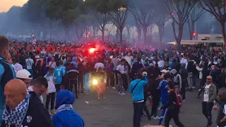 OM-PSG le cortège plus l’ambiance du stade vélodrome