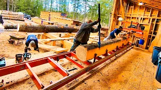 LOGS-INTO-LUMBER WITH A WOODMIZER LT15 WIDE CCS#11