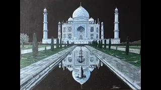 Landscape art - Drawing of the Taj Mahal