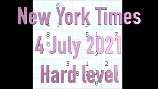 Sudoku solution – New York Times 4 July Hard level