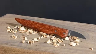 Making a Wood Carving Knife with NO Power Tools!  Easy DIY Knife Making Project.