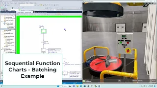 Allen Bradley PLC Sequential Function Chart Batching Example | EasyPLC Machine Simulator