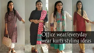Office wear/everyday wear kurti styling ideas