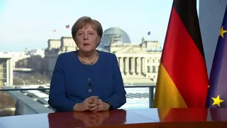 Fernsehansprache von Bundeskanzlerin Angela Merkel zur Corona Epidemie