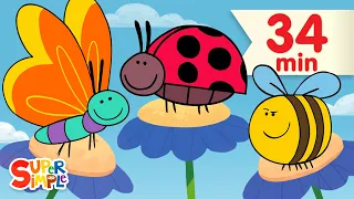 Butterfly Ladybug Bumblebee | + More Kids Songs | Super Simple Songs