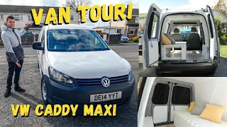 Volkswagen Caddy Maxi Micro Camper VAN TOUR | Micro Caddy Camper