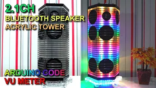 Bluetooth Speaker | Acrylic Tower | VU Meter | Night Lamp #03