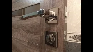 Installing the handle on the interior door