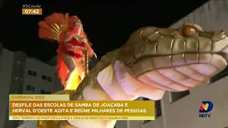 Desfile das escola de samba de Joaçaba reuniu cerca de 25 mil pessoas na Avenida XV de Novembro