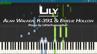 Alan Walker, K-391 & Emelie Hollow - Lily (Piano Cover) Synthesia Tutorial by LittleTranscriber