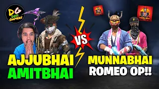 Ajjubhai vs Munnabhai Best Clash Squad Gameplay with Desi Gamers and Romeo - Garena Free Fire