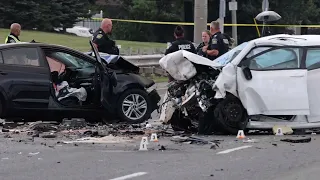 One driver dead after head-on crash involving three vehicles in Ontario