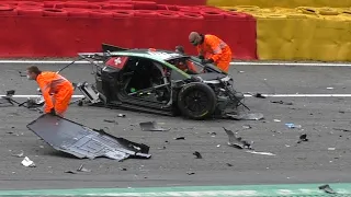 24H Spa 2021 - HUGE CRASH - Spa-Francorchamps Eau Rouge/Raidillon