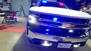 ILMODS - 2021 Chevy Silverado with Feniex Industries Emergency Red Blue Lights Installed, Fusion-S