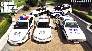 GTA 5 - Stealing Chinese Emergency Department Vehicles with Michael! | (GTA V Real Life Cars #45)