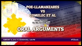 Poe-Llamanzares Vs. Comelec 5th Oral Arguments G.R. No. 221697 - Feb. 16, 2016