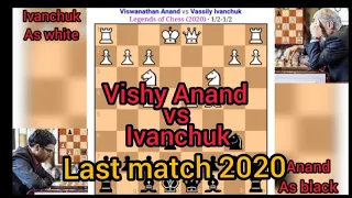 Vishy Anand vs Ivanchuk LAST MATCH 2020 before chess Olympiad 2021