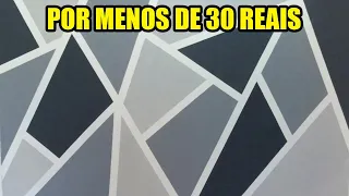 PINTURA GEOMÉTRICA COM MENOS DE 30 REAIS faça você mesmo