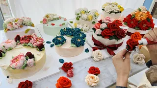 This is art! Cake master's making amazing flower cake