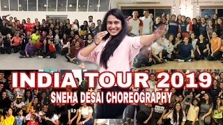 INDIA TOUR 2019 | GHUNGROO, THE WAKHRA SONG, TERA RANG BALLE BALLE | SNEHA DESAI CHOREOGRAPHY