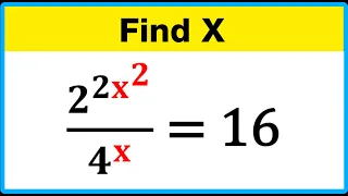 Nice Exponent Math Simplification ✍ | Challenging Math Exponential Equation | Find The Value of X