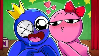 BLUE & PINK LOVE STORY - Rainbow Friends Animation