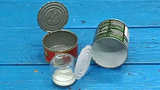 An amazing invention by a first-class craftsman. Homemade from iron cans