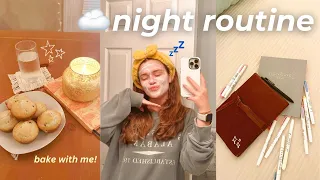 11PM NIGHT ROUTINE🌙bake with me, cleaning vlog, self care vlog, reading *cozy and realistic* 2023