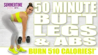 50 Minute Butt Legs and Abs Workout 🔥Burn 510 Calories!* 🔥Sydney Cummings