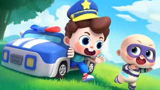 Little Police Chases Thief | Police Car | Kids Songs | Learn Colors | Neo's World | BabyBus