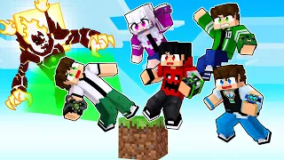 CARNITRIX apareceu em APENAS UM BLOCO com todos OMNITRIX no Minecraft