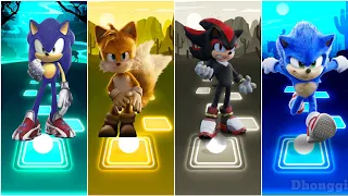 Sonic Prime 🆚️ Tails 🆚️ Shadow 🆚️ Sonic The Hedgehog || TilesHop EDM Rush! | Coffin Dance | Dhonggi