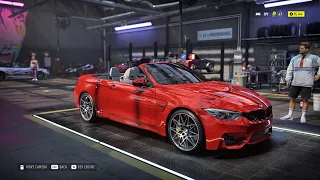 Need For Speed Heat - 2017 BMW M4 Convertible - Car Show Speed Jump Crash Test . 1440p 60fps.