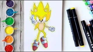 How to Draw SONIC-Super Sonic | Easy Painting | #viral #youtube #painting #art #sonic #supersonic