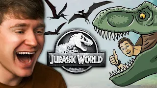 Reacting to JURASSIC WORLD but its a PARODY! (Hilarious)