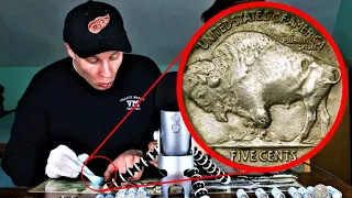 UNBELIEVABLE OLD COIN DISCOVERED IN A ROLL OF NICKELS! Coin Roll Hunting Nickels Competition Hunt