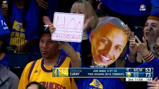 Stephen Curry hits his 400th 3-Pointer of the season | April 13, 2016 vs. Grizzlies