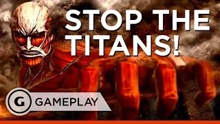 First Battle Single Player Gameplay - Attack on Titan: Wings of Freedom